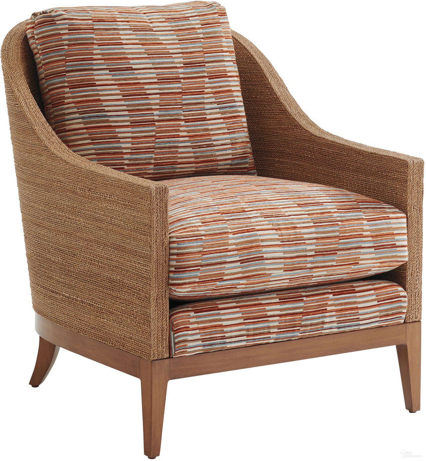 The appearance of Glendale Chair designed by Tommy Bahama in the coastal interior design. This multicolor piece of furniture was selected by 1StopBedrooms from Palm Desert Collection to add a touch of cosiness and style into your home. Sku: 1859-11-40.