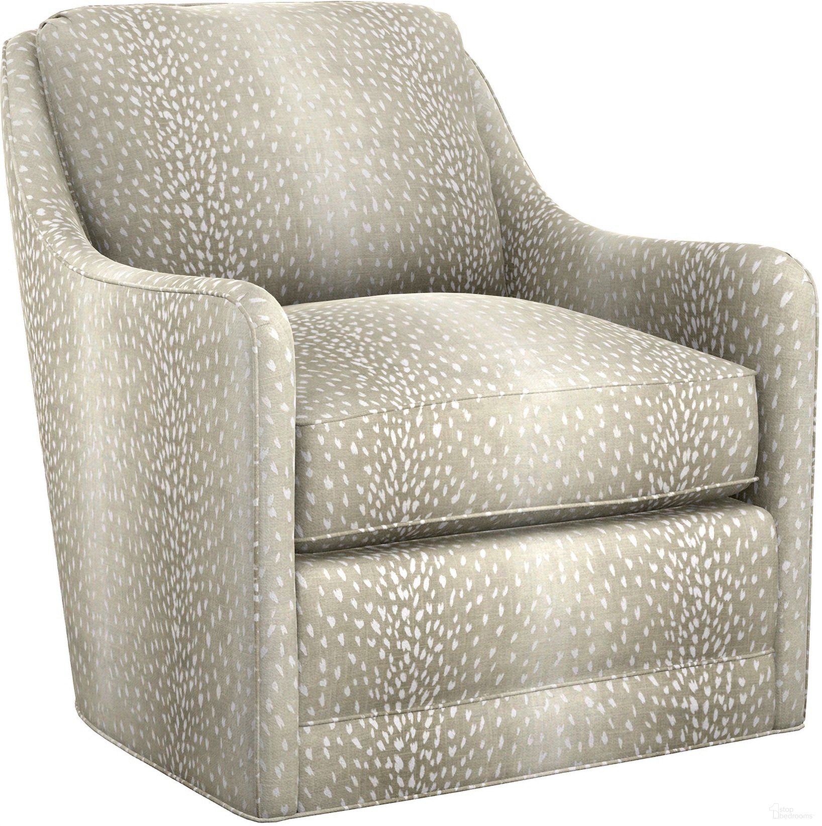 The appearance of Featured Upholstery Glenhaven Swivel Chair In Beige designed by Tommy Bahama in the transitional interior design. This beige piece of furniture was selected by 1StopBedrooms from Featured Upholstery Collection to add a touch of cosiness and style into your home. Sku: 5419-11SW-70. Material: Fabric.