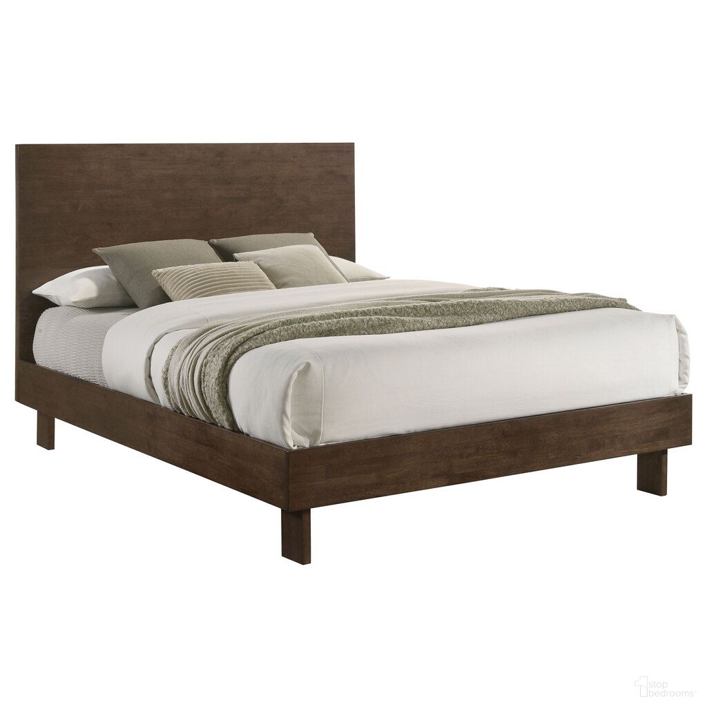 The appearance of Glenwood 48 Inch Queen Platform Panel Bed In Warm Brown designed by Coaster in the transitional interior design. This warm brown piece of furniture  was selected by 1StopBedrooms from Glenwood Collection to add a touch of cosiness and style into your home. Sku: 225011QB1;225011QB2. Bed Type: Panel Bed. Bed Size: Queen. Material: Veneer.