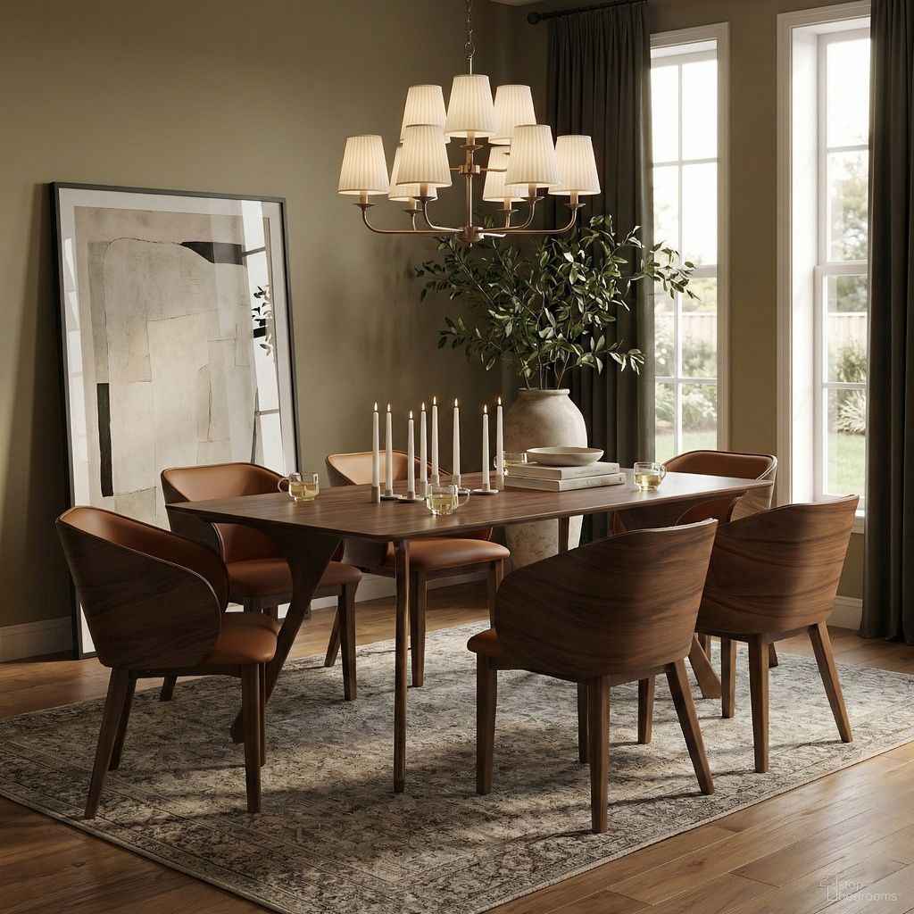 Glenwood 71 Inch Dining Room Set In Brown