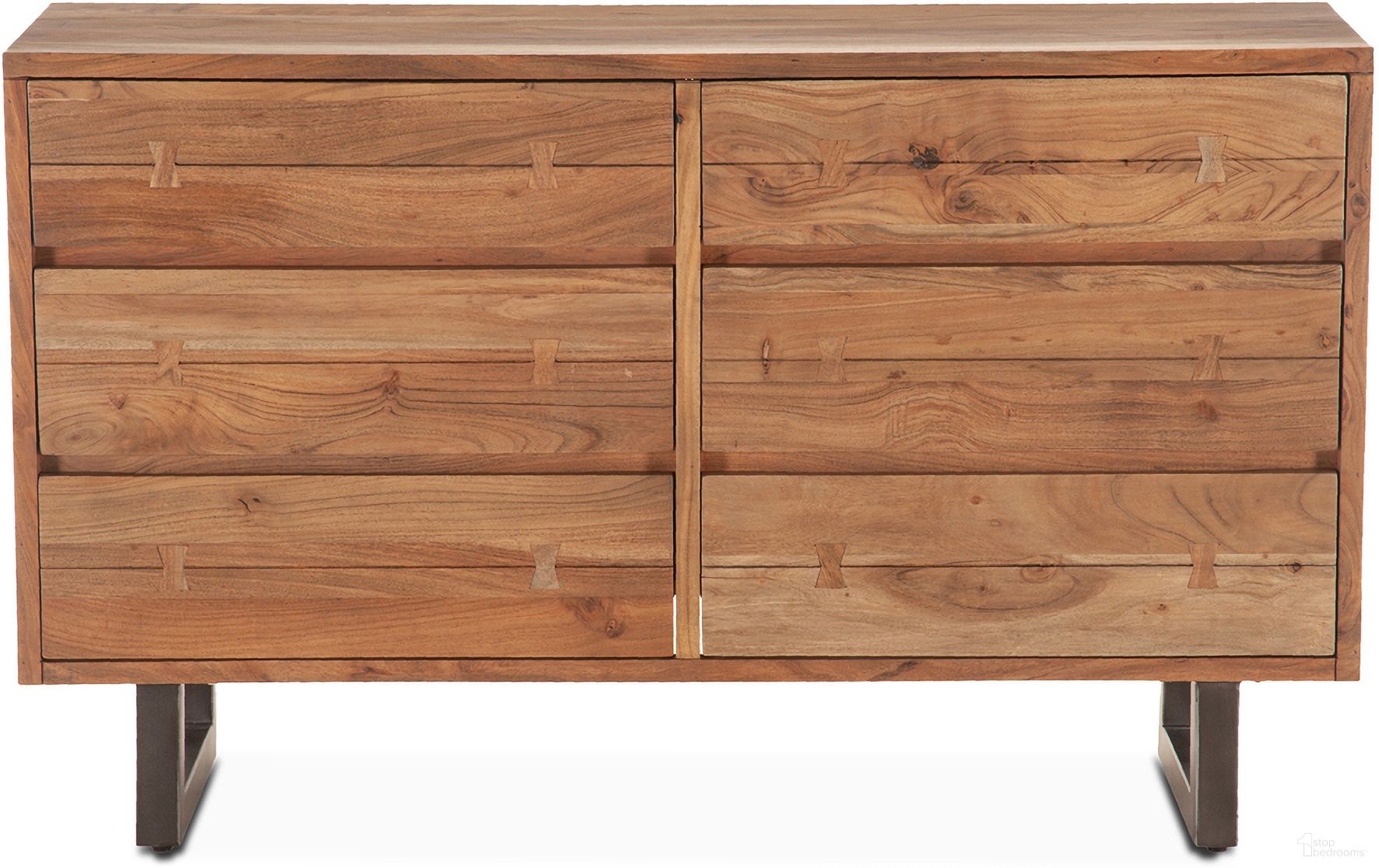 The appearance of Glenwood Dresser In Smoked Acacia designed by Home Trends and Design in the modern / contemporary interior design. This smoked acacia piece of furniture was selected by 1StopBedrooms from Glenwood Collection to add a touch of cosiness and style into your home. Sku: ZWGWSA586D. Material: Acacia Wood.