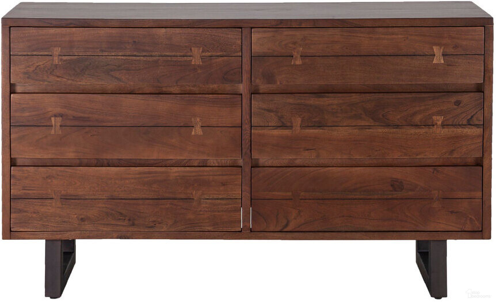 The appearance of Glenwood Dresser with Acacia In Walnut designed by Home Trends and Design in the modern / contemporary interior design. This walnut piece of furniture was selected by 1StopBedrooms from Glenwood Collection to add a touch of cosiness and style into your home. Sku: ZWGW586D. Material: Acacia Wood.