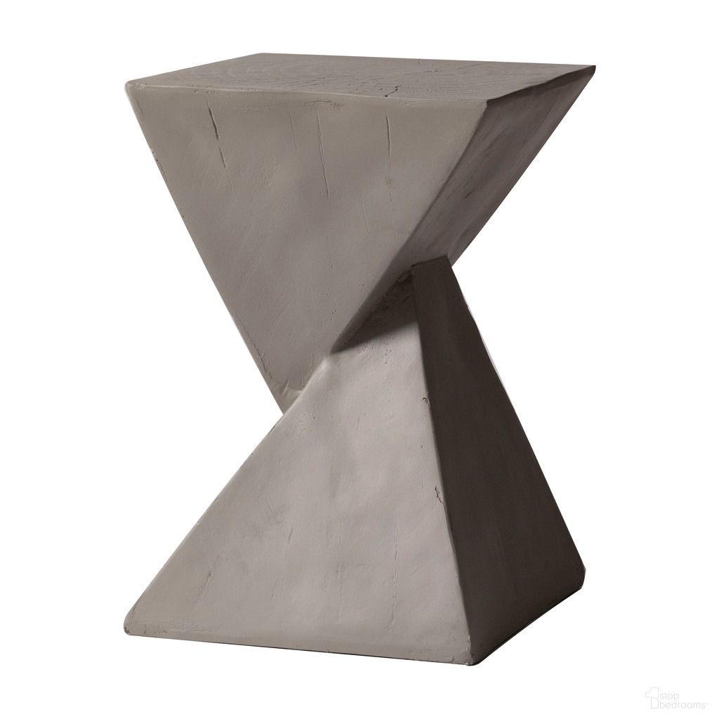 The appearance of Glint Fiberglass Outdoor Side Table In Grey designed by LeisureMod in the modern / contemporary interior design. This grey piece of furniture  was selected by 1StopBedrooms from Glint Collection to add a touch of cosiness and style into your home. Sku: GST13GR. Table Top Shape: Square. Material: Stone.