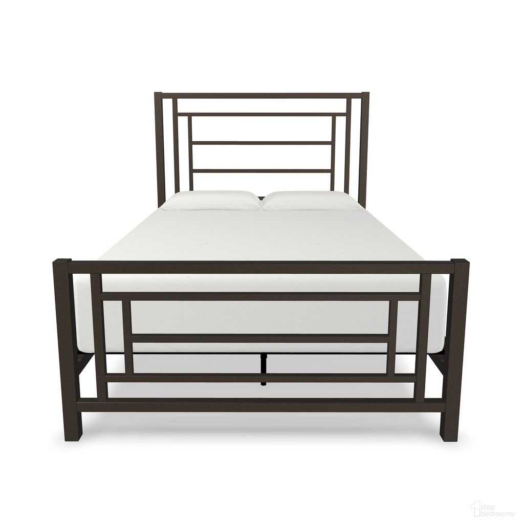 The appearance of Gloaming Queen Complete Bed with Metal Profile and Platform In Weathered Bronze designed by Wesley Allen in the modern / contemporary interior design. This weathered bronze piece of furniture was selected by 1StopBedrooms from Gloaming Collection to add a touch of cosiness and style into your home. Sku: 1320-CB-MPF-WS-5-AGB. Bed Type: Platform Bed. Bed Size: Queen. Material: Iron.