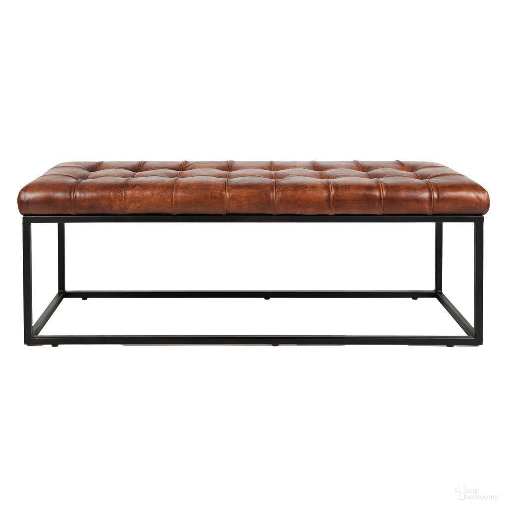 The appearance of Global Archive 50 Inch Genuine Ottoman Bench In Saddle Brown designed by Jofran in the modern / contemporary interior design. This saddle brown piece of furniture was selected by 1StopBedrooms from Global Archive Collection to add a touch of cosiness and style into your home. Sku: 21-7650. Material: Iron.
