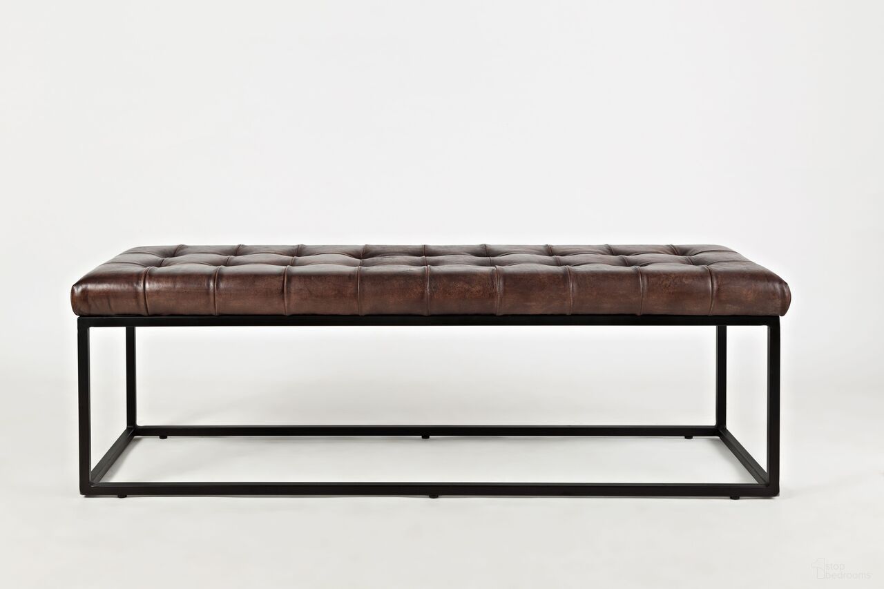 The appearance of Global Archive 55 Inch Genuine Ottoman Bench In Dark Sienna designed by Jofran in the transitional interior design. This dark sienna piece of furniture was selected by 1StopBedrooms from Global Archive Collection to add a touch of cosiness and style into your home. Sku: 1730-78. Material: Iron.