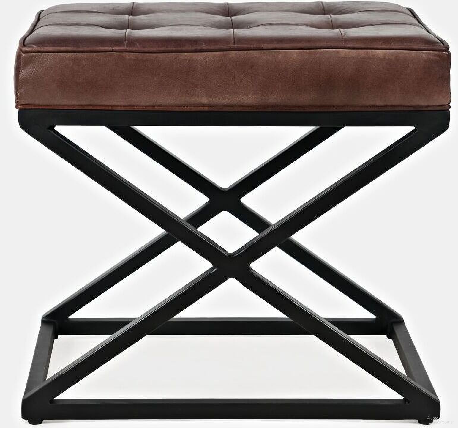 The appearance of Global Archive Genuine Leather Ottoman Stool In Dark Sienna designed by Jofran in the transitional interior design. This dark sienna piece of furniture was selected by 1StopBedrooms from Global Archive Collection to add a touch of cosiness and style into your home. Sku: 1730-79. Material: Iron.