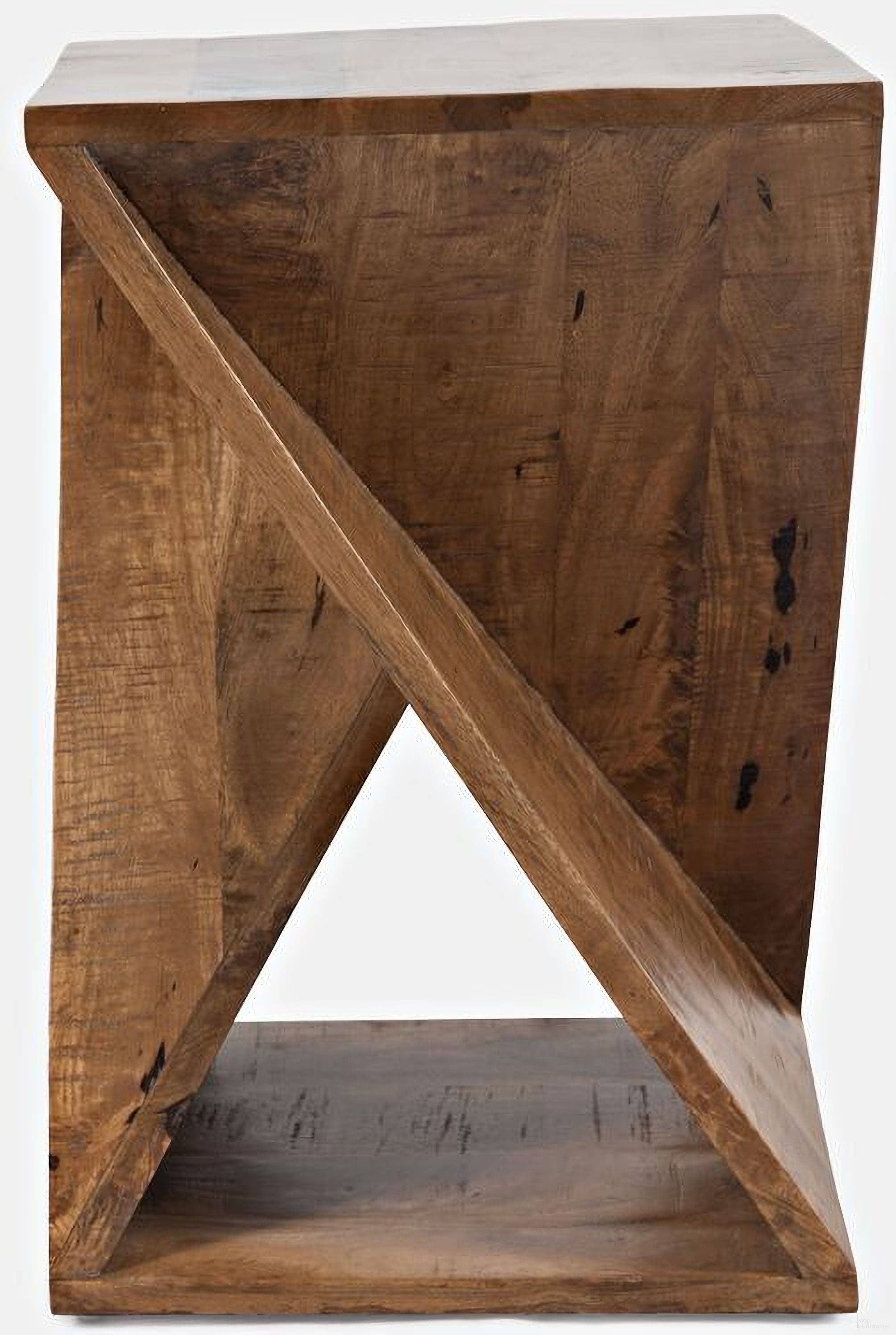 The appearance of Global Archive Angled Jasper Table In Amber designed by Jofran in the modern / contemporary interior design. This amber piece of furniture  was selected by 1StopBedrooms from Global Archive Collection to add a touch of cosiness and style into your home. Sku: 1730-53. Material: Mango.