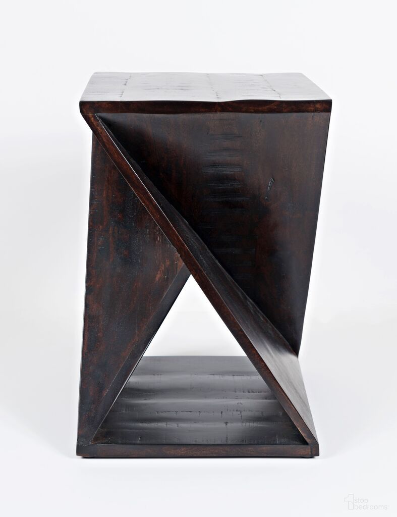 The appearance of Global Archive Angled Jasper Table In Espresso designed by Jofran in the modern / contemporary interior design. This espresso piece of furniture  was selected by 1StopBedrooms from Global Archive Collection to add a touch of cosiness and style into your home. Sku: 1730-55. Material: Mango.