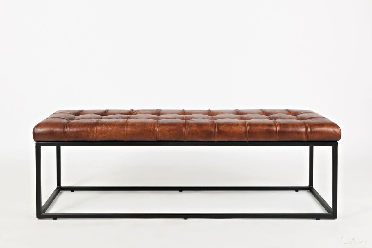 The appearance of Global Archive 55 Inch Genuine Ottoman Bench In Saddle Brown designed by Jofran in the transitional interior design. This saddle brown piece of furniture was selected by 1StopBedrooms from Global Archive Collection to add a touch of cosiness and style into your home. Sku: 1730-76. Material: Iron.