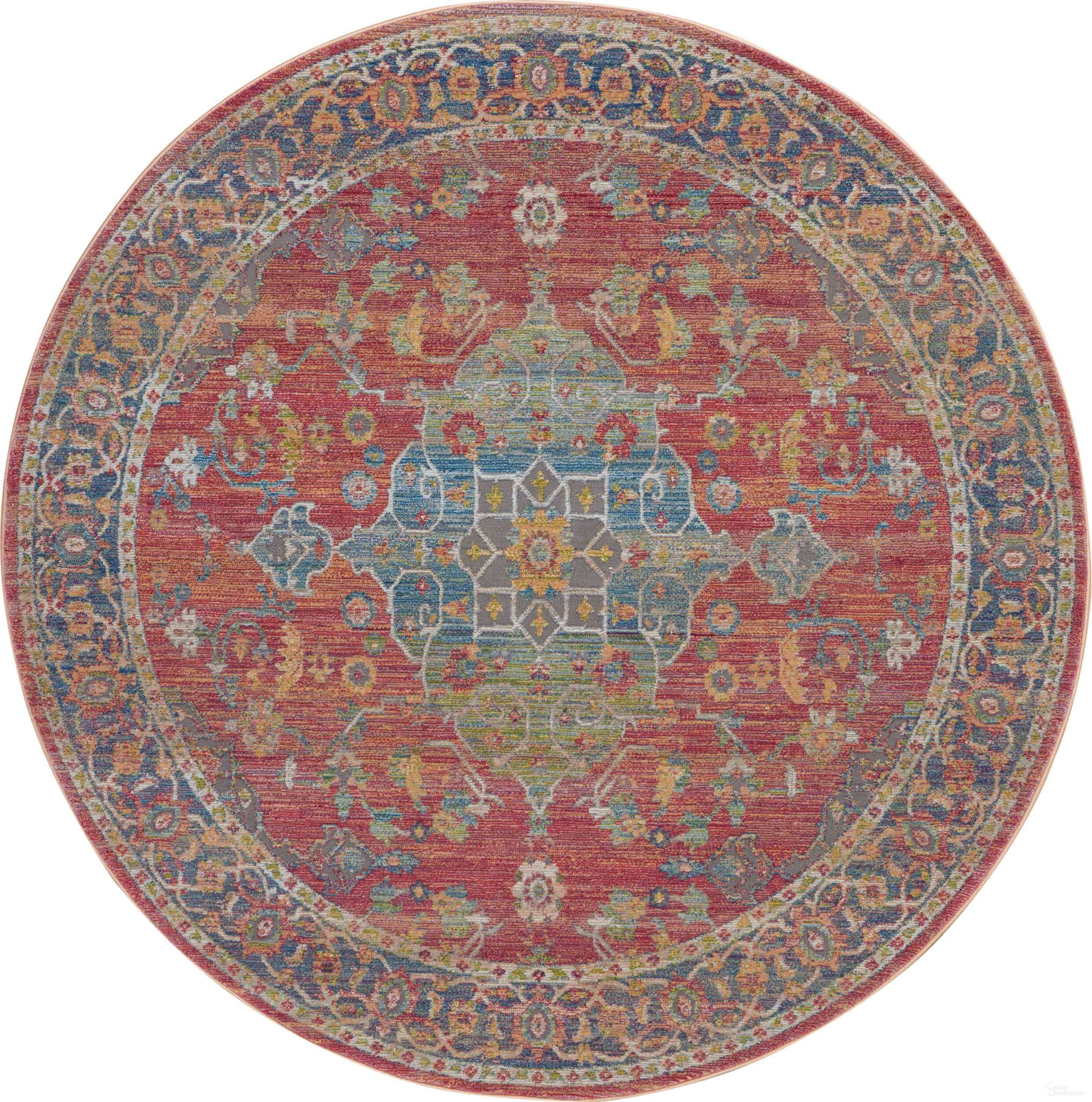 The appearance of Global Vintage Multicolor 4' x 4' Round Area Rug designed by Nourison in the traditional interior design. This multicolor piece of furniture  was selected by 1StopBedrooms from Global Vintage Collection to add a touch of cosiness and style into your home. Sku: 99446457684. Material: Polypropylene.