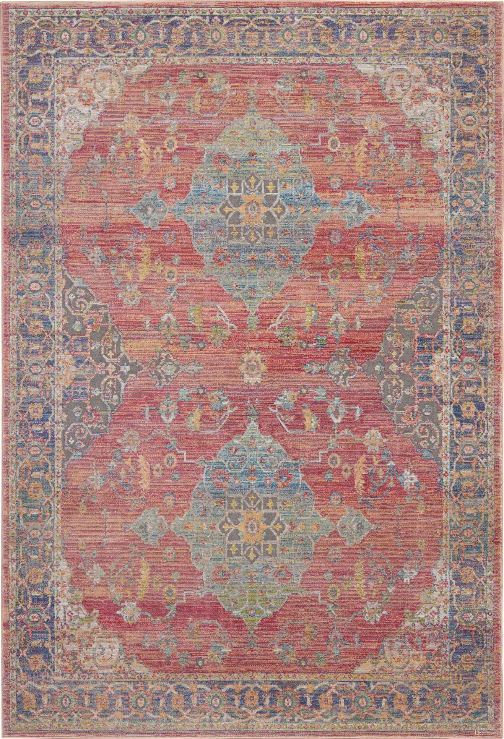 The appearance of Global Vintage Multicolor 4' x 6' Vintage Area Rug designed by Nourison in the rustic / southwestern interior design. This multicolor piece of furniture  was selected by 1StopBedrooms from Global Vintage Collection to add a touch of cosiness and style into your home. Sku: 99446457707. Material: Polypropylene.