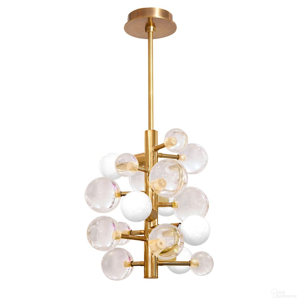 The appearance of Globo Five-Light Chandelier In Clear designed by Jonathan Adler in the modern / contemporary interior design. This clear piece of furniture was selected by 1StopBedrooms from Globo Collection to add a touch of cosiness and style into your home. Sku: 21865. Material: Brass.