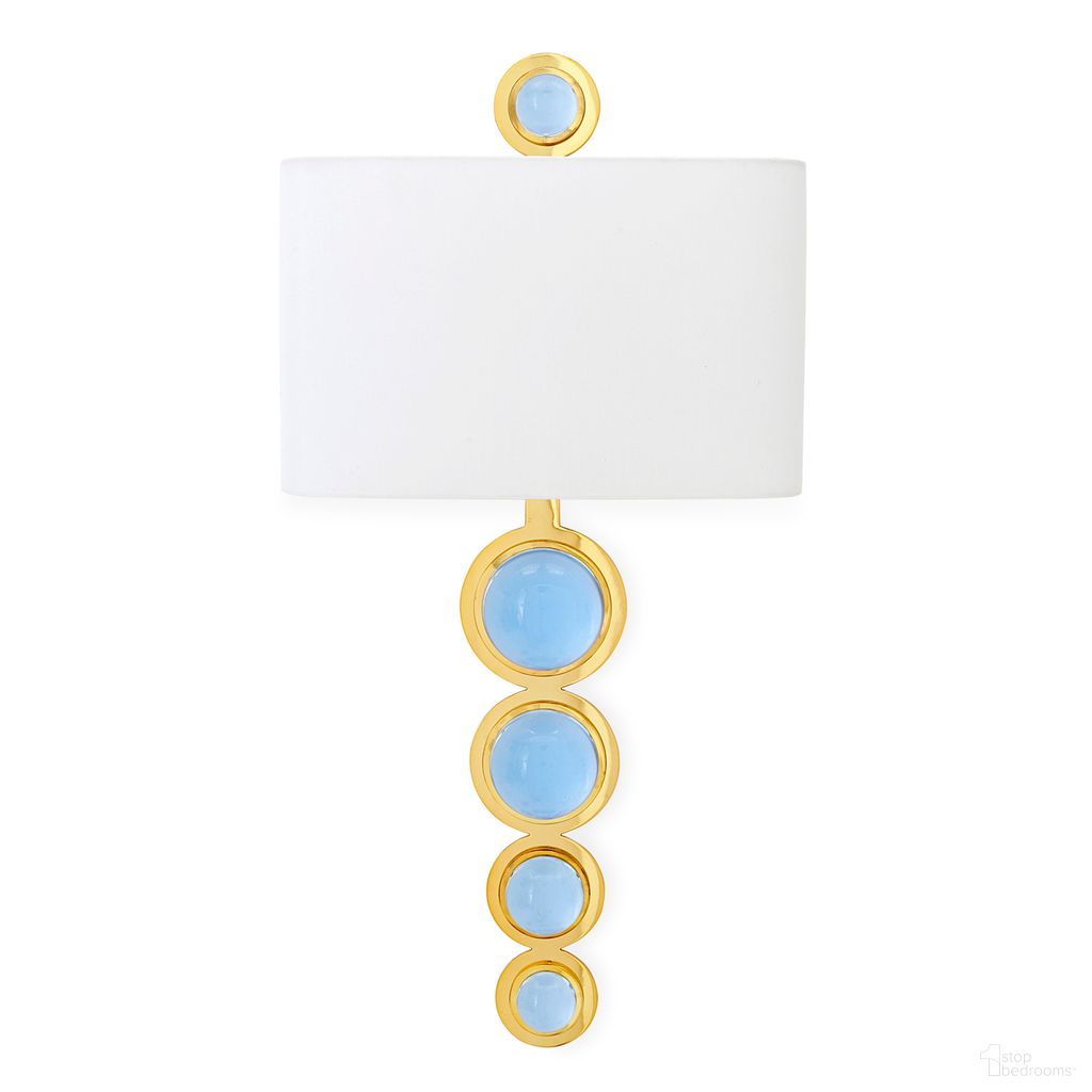 The appearance of Globo Sconce In Blue and Brass designed by Jonathan Adler in the modern / contemporary interior design. This blue and brass piece of furniture  was selected by 1StopBedrooms from Globo Collection to add a touch of cosiness and style into your home. Sku: 30486. Material: Brass.