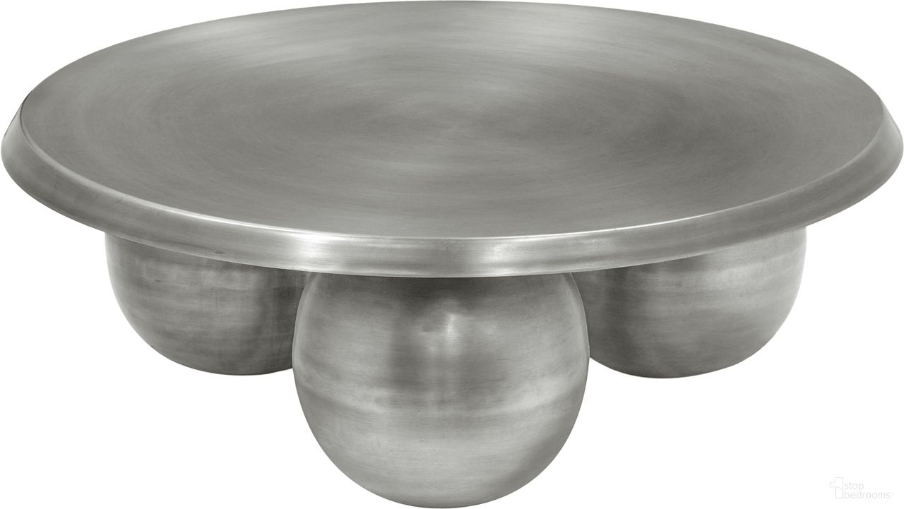 The appearance of Globus Coffee Table In Silver designed by Meridian in the modern / contemporary interior design. This silver piece of furniture was selected by 1StopBedrooms from Globus Collection to add a touch of cosiness and style into your home. Sku: 225Silver-CT Box 1/2 (Top);225Silver-CT Box 2/2 (Base). Material: Iron.