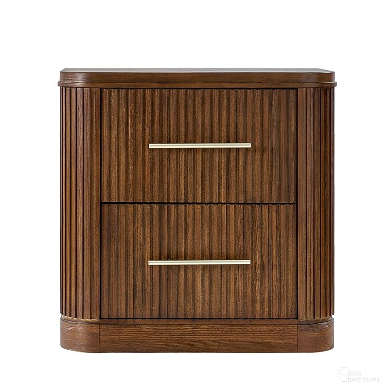 Gloria 2-Drawer Nightstand In Walnut