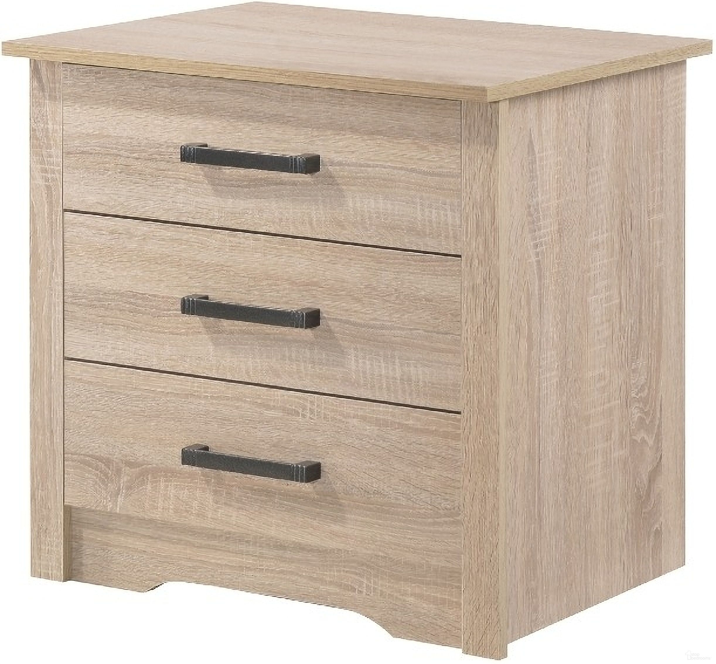 The appearance of Glory Furniture Hudson 3 Drawer Nightstand, Sandlewood designed by Glory in the modern / contemporary interior design. This sandalwood piece of furniture was selected by 1StopBedrooms from Hudson Collection to add a touch of cosiness and style into your home. Sku: G027-N-Nightstand. Material: Wood.