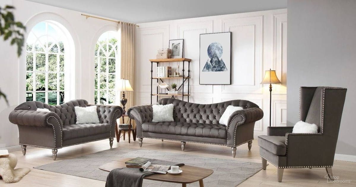 The appearance of Glory Furniture Wilshire Dark Gray Velvet 3pc Living Room Set designed by Glory in the traditional interior design. This dark gray piece of furniture was selected by 1StopBedrooms from Wilshire Collection to add a touch of cosiness and style into your home. Sku: G0951A-S-Back;G0951A-S-Seat;G0951A-S-Arms;G0951A-L-Seat and Back;G0951A-L-Arms;G0951A-AC. Material: Velvet.