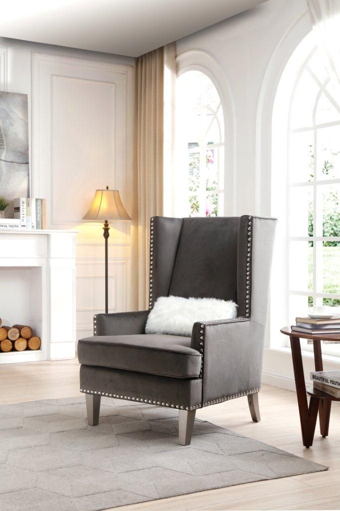 The appearance of Glory Furniture Wilshire G0951A-AC Chair designed by Glory in the traditional interior design. This dark gray piece of furniture was selected by 1StopBedrooms from Wilshire Collection to add a touch of cosiness and style into your home. Sku: G0951A-AC. Material: Fur.