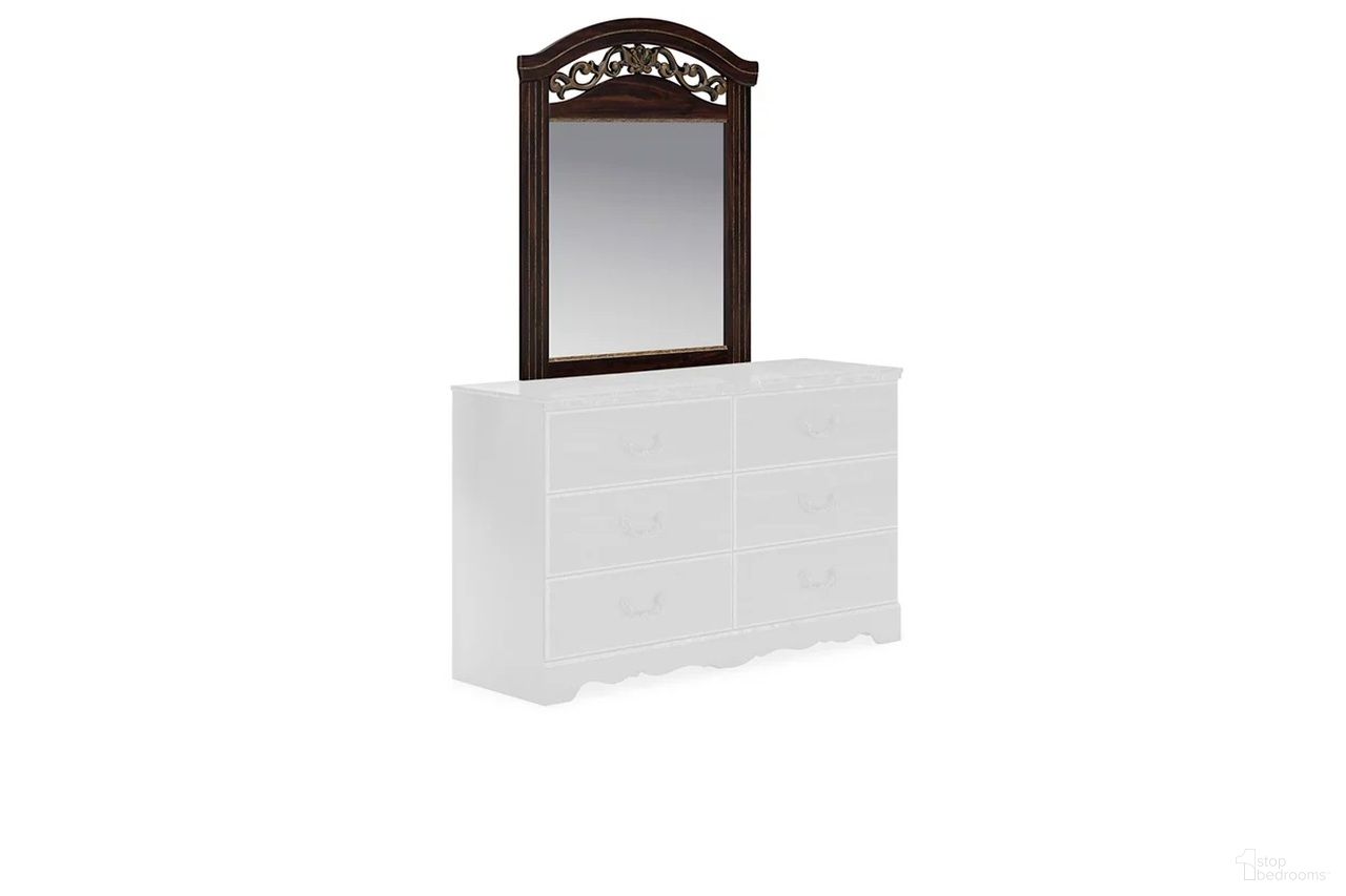The appearance of Glosmount Two-Tone Bedroom Mirror designed by Signature Design by Ashley in the traditional interior design. This two-tone piece of furniture  was selected by 1StopBedrooms from Glosmount Collection to add a touch of cosiness and style into your home. Sku: B1055-36. Material: Glass.