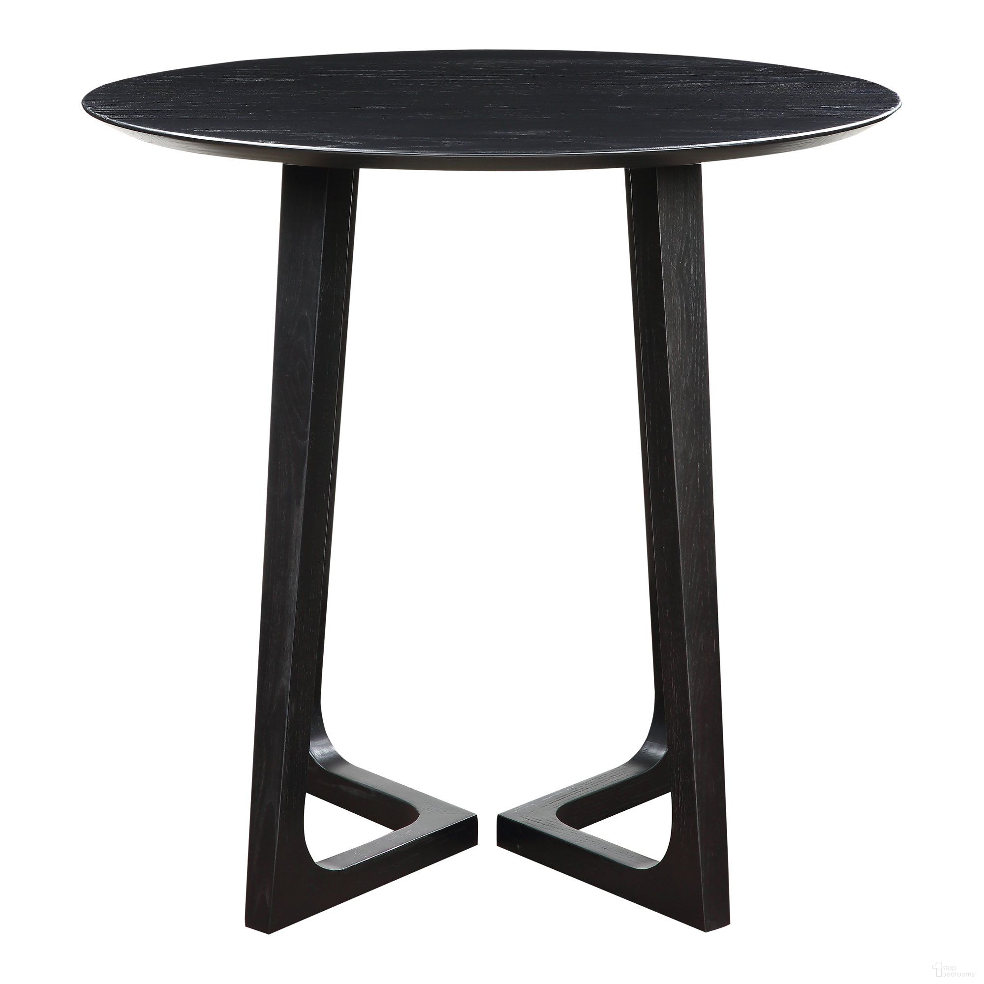 The appearance of Godenza Bar Table Black Ash designed by Moes Home in the transitional interior design. This black piece of furniture  was selected by 1StopBedrooms from Godenza Collection to add a touch of cosiness and style into your home. Sku: BC-1089-02-0. Table Top Shape: Oval. Material: Wood.