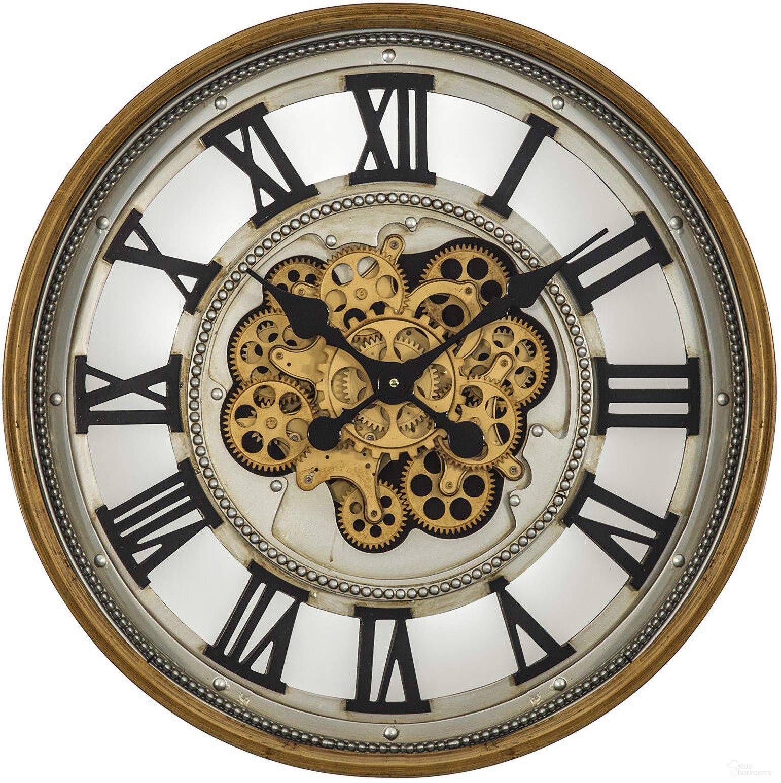 Gold Gear Clock In Gold