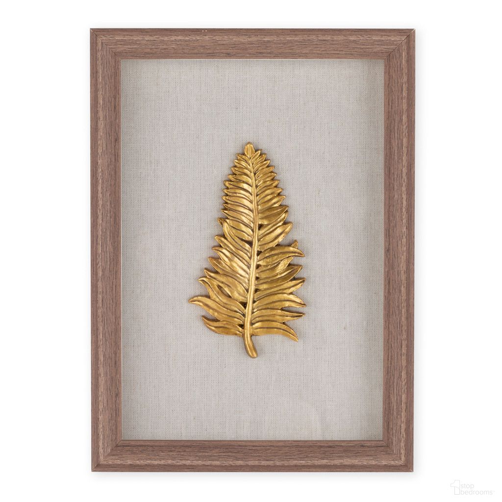 Golden Leaves I Shadow Box In Gold