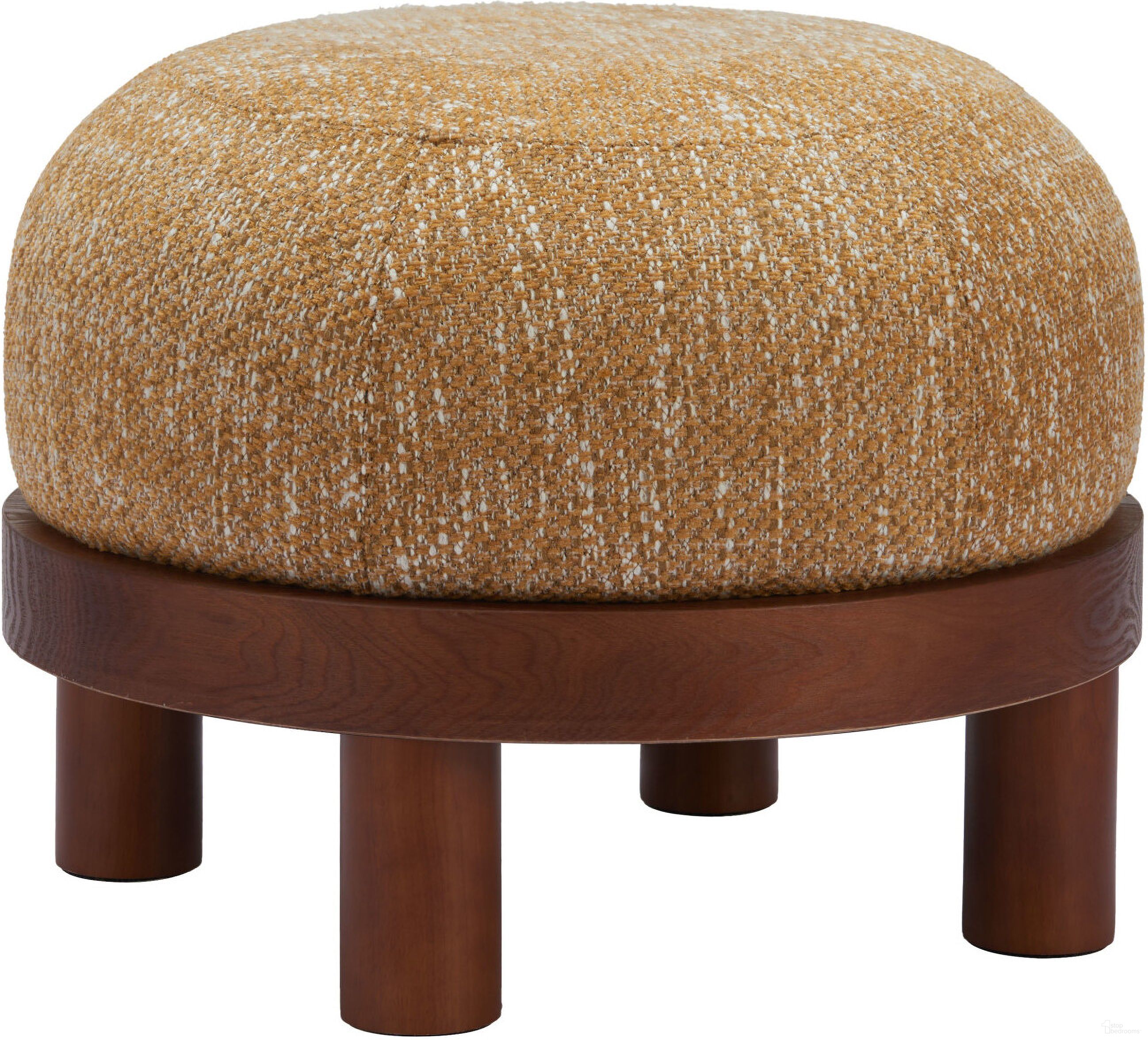 Gome Ottoman In Oat Yellow