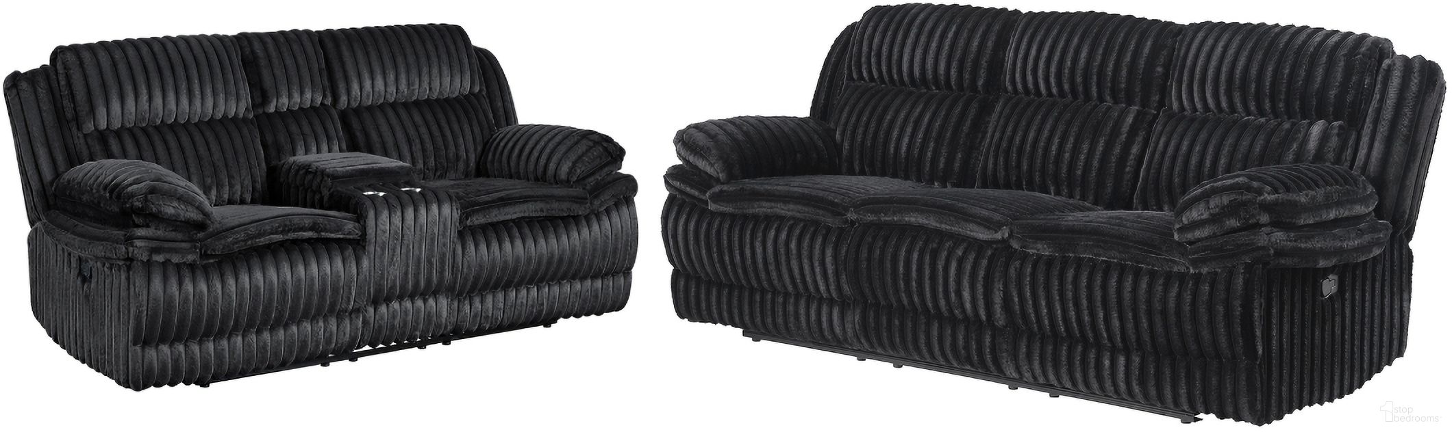 Goodland Double Reclining Living Room Set In Black