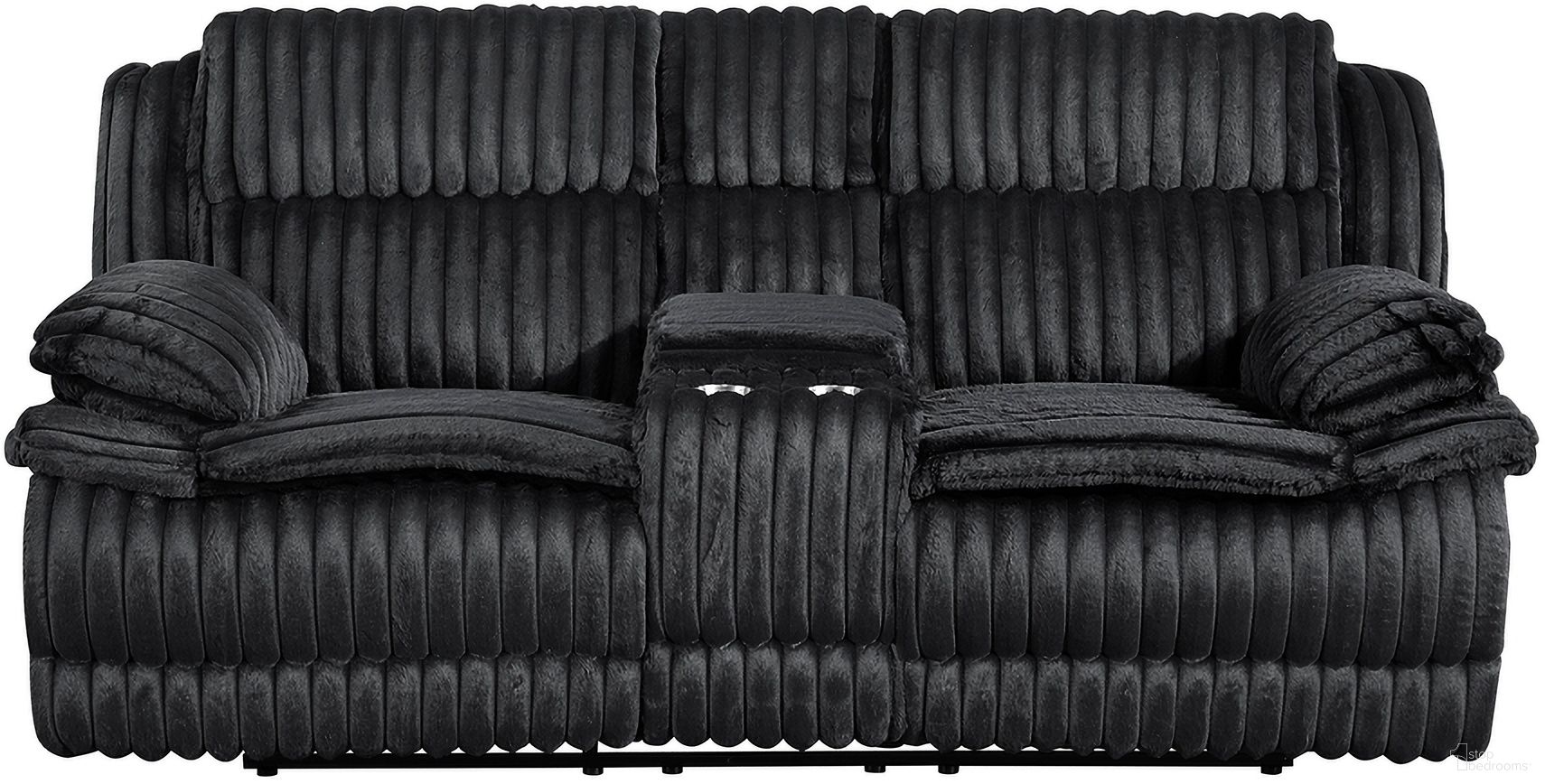 Goodland Double Reclining Loveseat with Center Console In Black