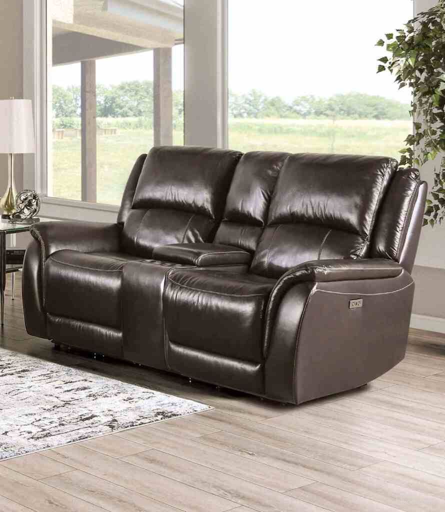 Gorgius Power Loveseat In Espresso