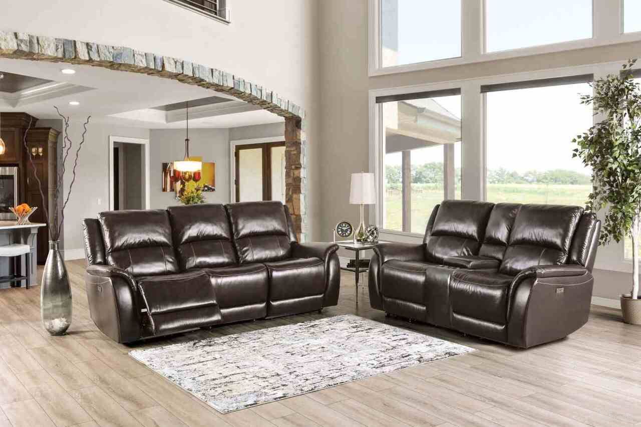 Gorgius Power Reclining Living Room Set In Espresso