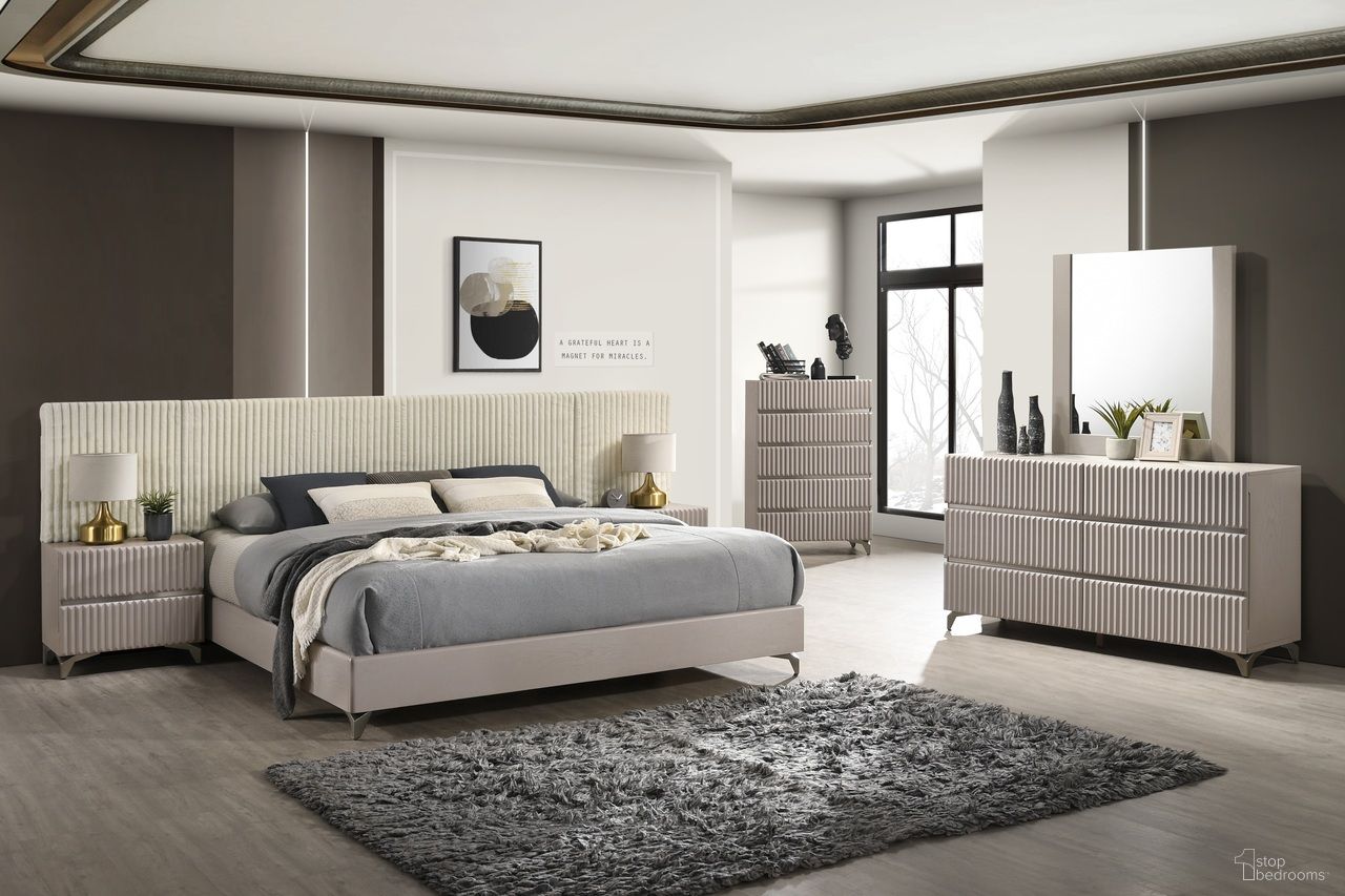 Grace Bedroom Set In Taupe