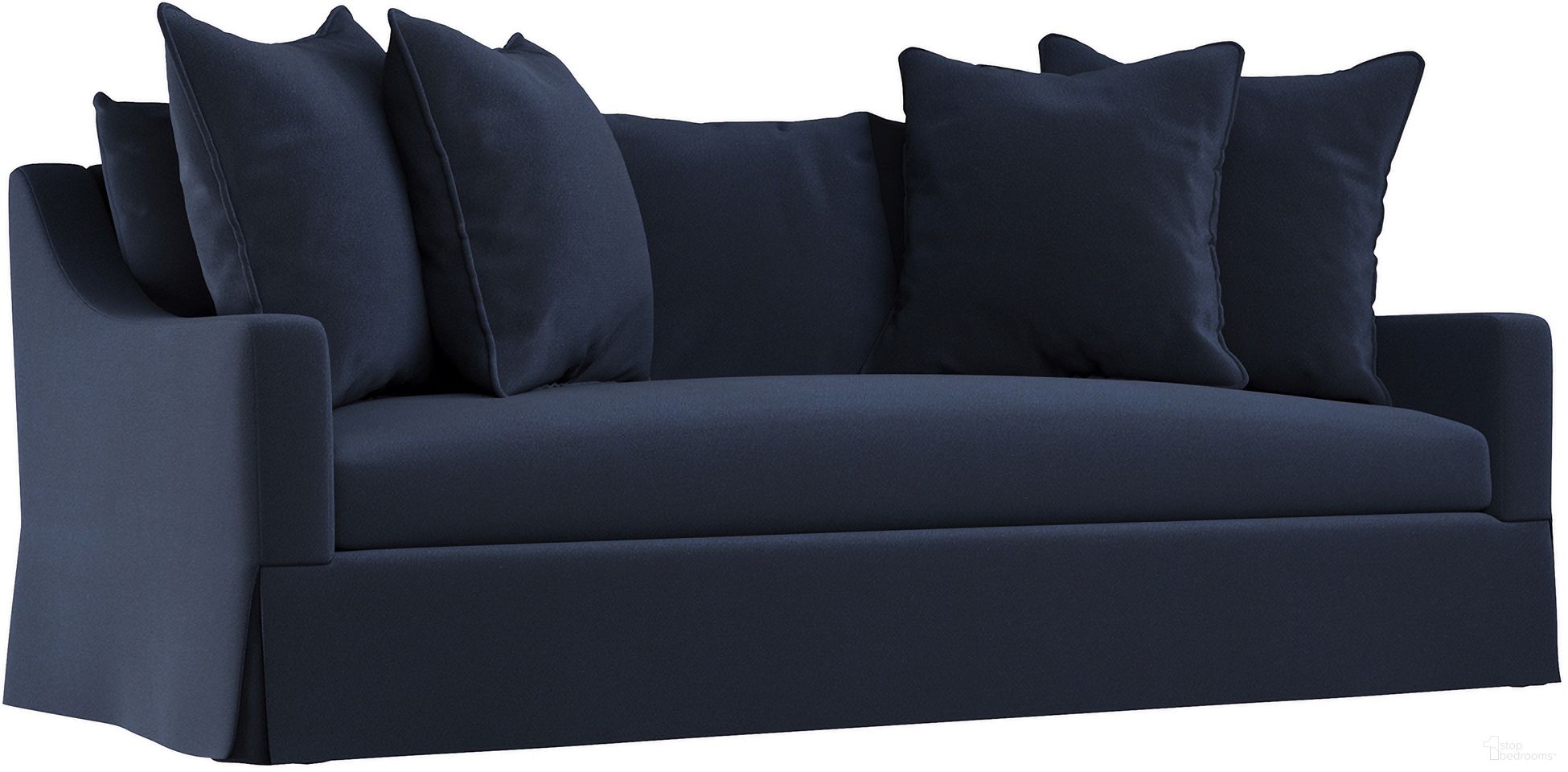 The appearance of Grace Fabric Sofa In Blue designed by Bernhardt in the modern / contemporary interior design. This blue velvet piece of furniture was selected by 1StopBedrooms from Grace Collection to add a touch of cosiness and style into your home. Sku: P4917_1580-444. Material: Wood. Upholstery Material: Velvet.