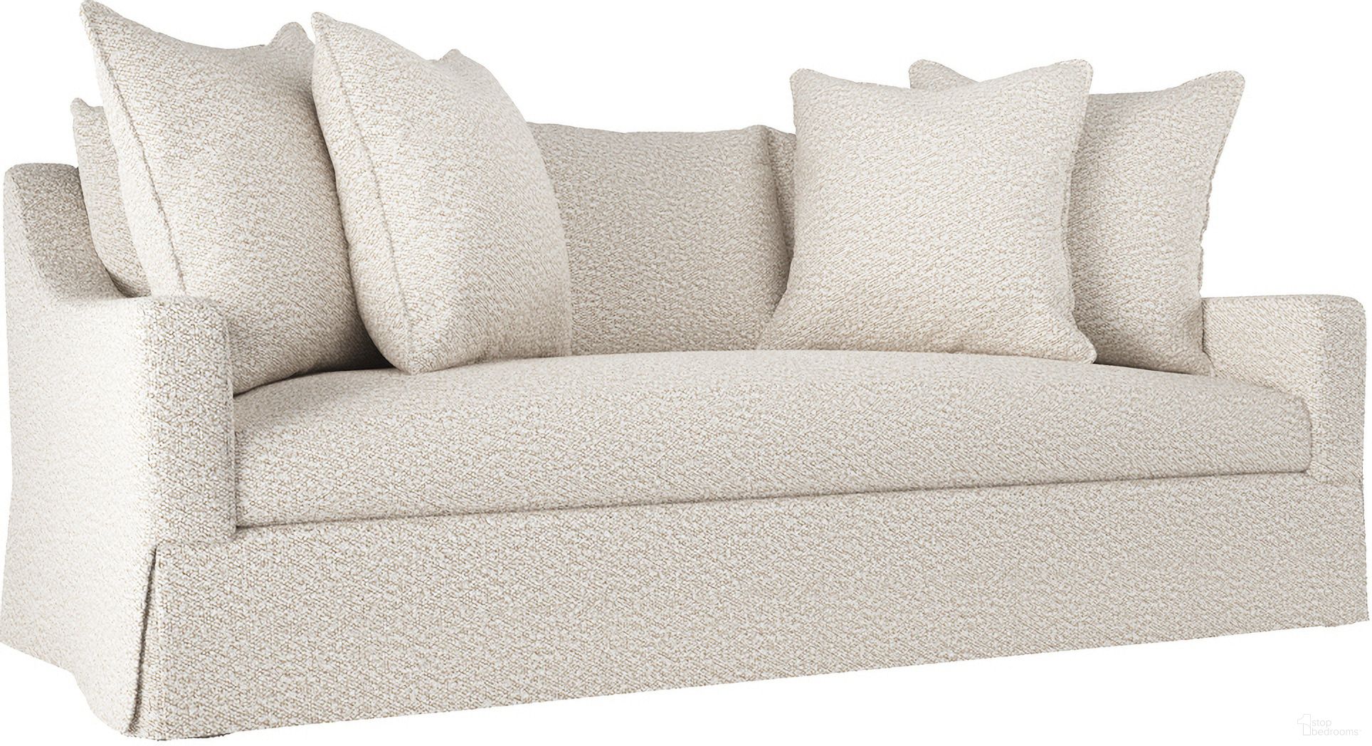 The appearance of Grace Fabric Sofa In Cream designed by Bernhardt in the modern / contemporary interior design. This cream boucle piece of furniture was selected by 1StopBedrooms from Grace Collection to add a touch of cosiness and style into your home. Sku: P4917_1146-002. Material: Wood. Upholstery Material: Boucle.