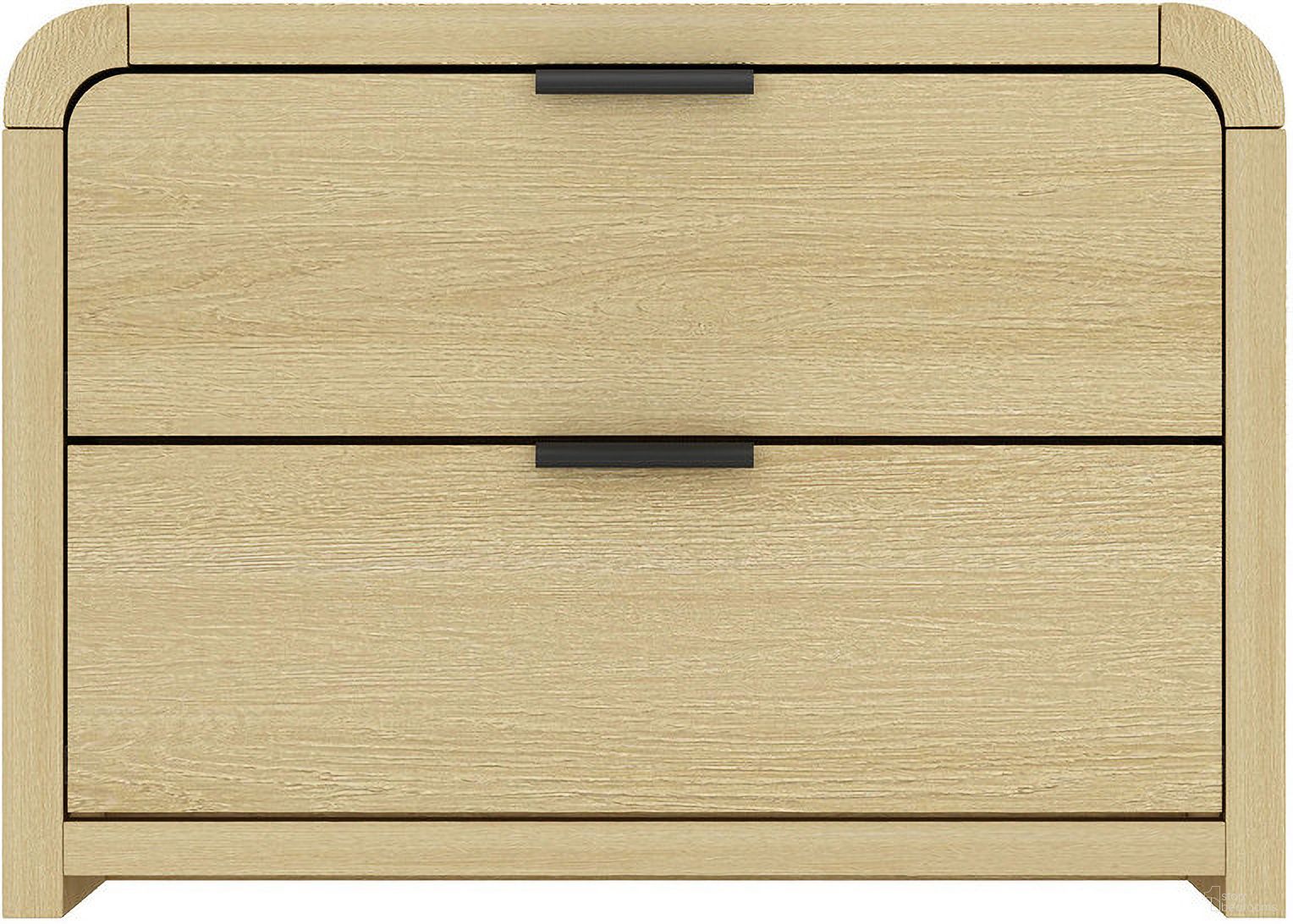 Grace Nightstand In Natural Oak and Black