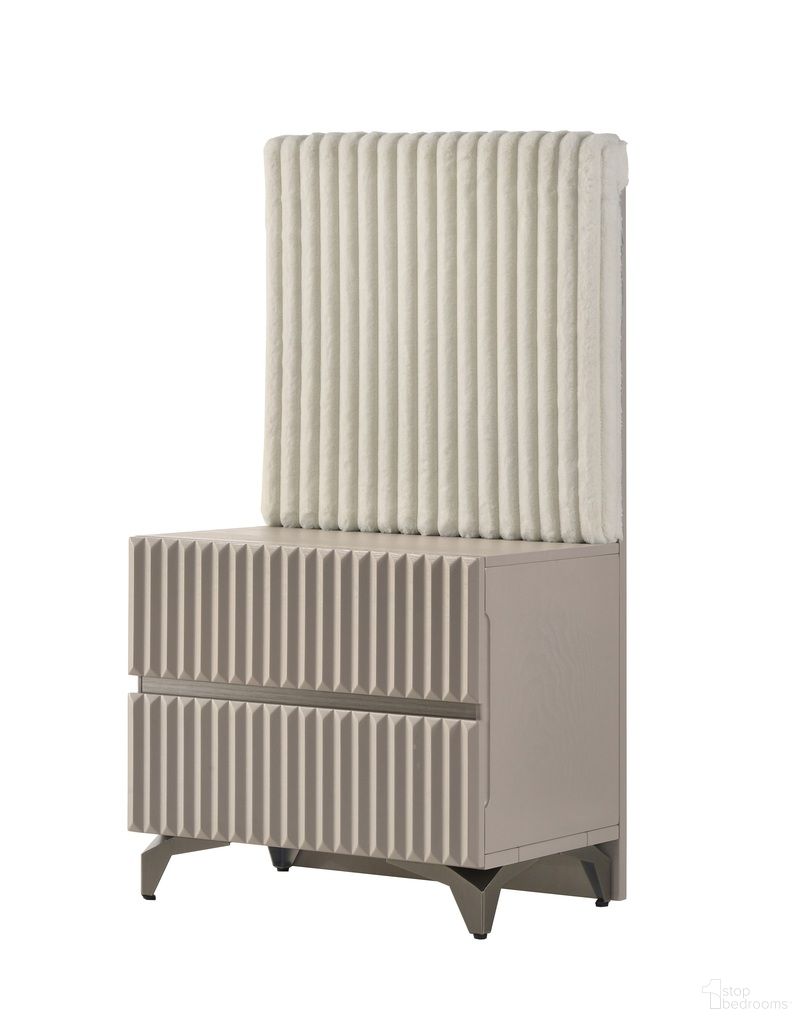The appearance of Grace Nightstand designed by J&M in the modern / contemporary interior design. This piece of furniture was selected by 1StopBedrooms from Grace Collection to add a touch of cosiness and style into your home. Sku: 16844-NS.