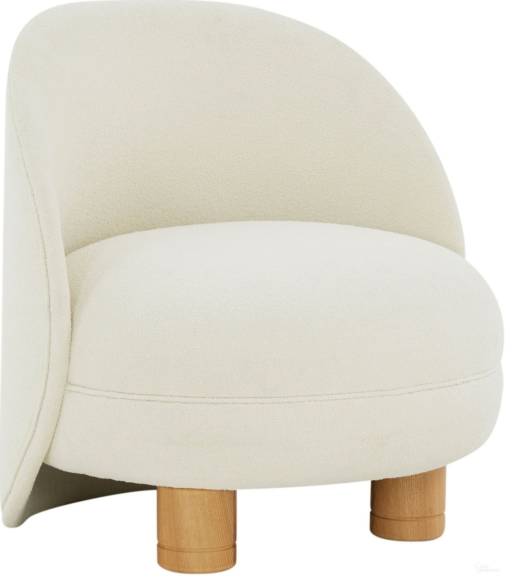Gracelyn Boucle Accent Chair In Ivory and Natural