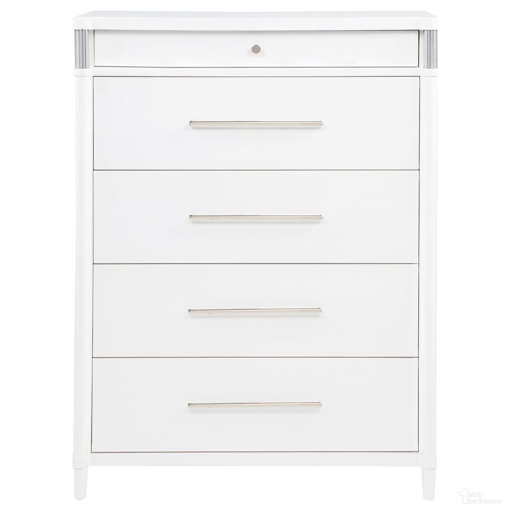The appearance of Gracemont 5-Drawer Bedroom Chest of Drawers In White designed by Coaster in the modern / contemporary interior design. This white piece of furniture was selected by 1StopBedrooms from Gracemont Collection to add a touch of cosiness and style into your home. Sku: 225075. Material: Veneer.