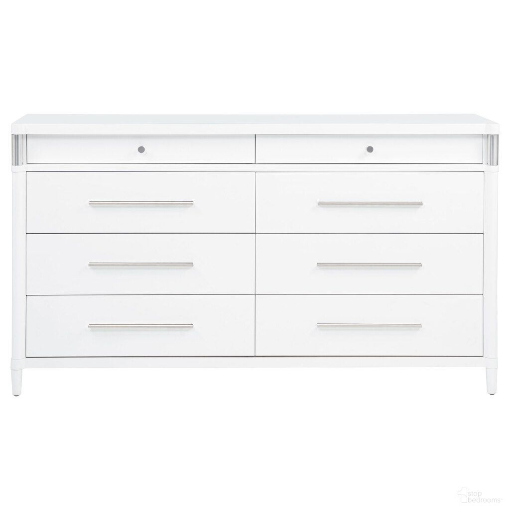 The appearance of Gracemont 8-Drawer Bedroom Dresser Cabinet In White designed by Coaster in the modern / contemporary interior design. This white piece of furniture was selected by 1StopBedrooms from Gracemont Collection to add a touch of cosiness and style into your home. Sku: 225073. Material: MDF.