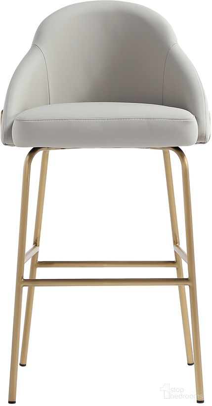 The appearance of Gracie Barstool In Stone and Gold designed by Manhattan Comfort in the modern / contemporary interior design. This stone and gold piece of furniture  was selected by 1StopBedrooms from Gracie Collection to add a touch of cosiness and style into your home. Sku: BS022-GST. Material: Steel.