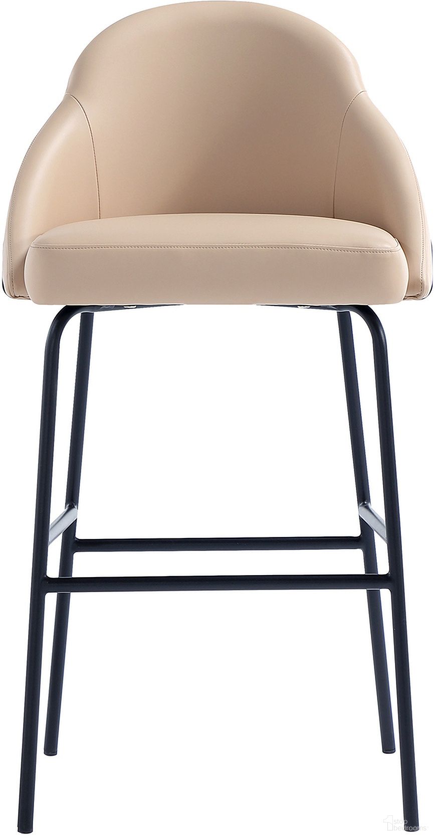 The appearance of Gracie Barstool In Tan and Black designed by Manhattan Comfort in the modern / contemporary interior design. This black and tan piece of furniture  was selected by 1StopBedrooms from Gracie Collection to add a touch of cosiness and style into your home. Sku: BS022-BTN. Material: Steel.