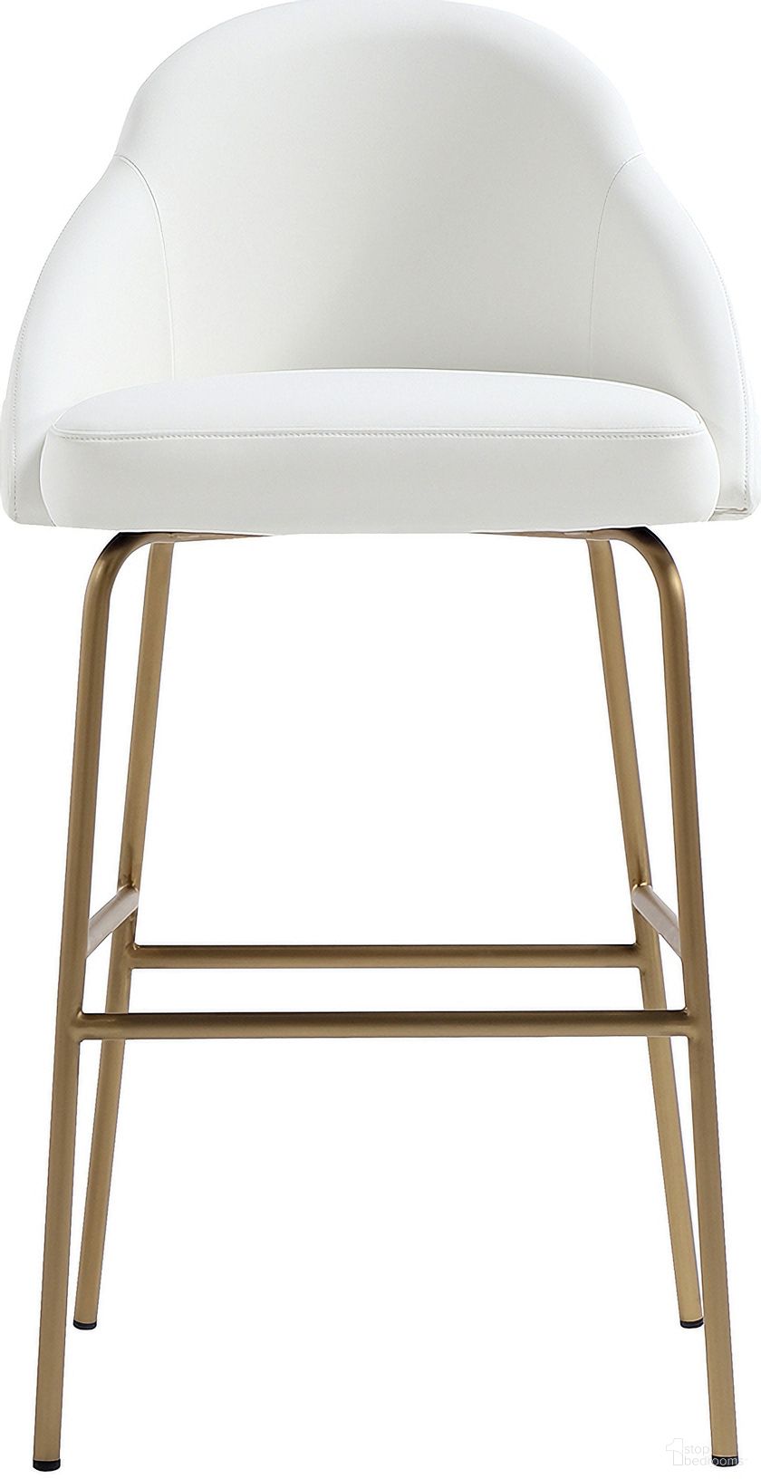 Gracie Barstool In White and Gold