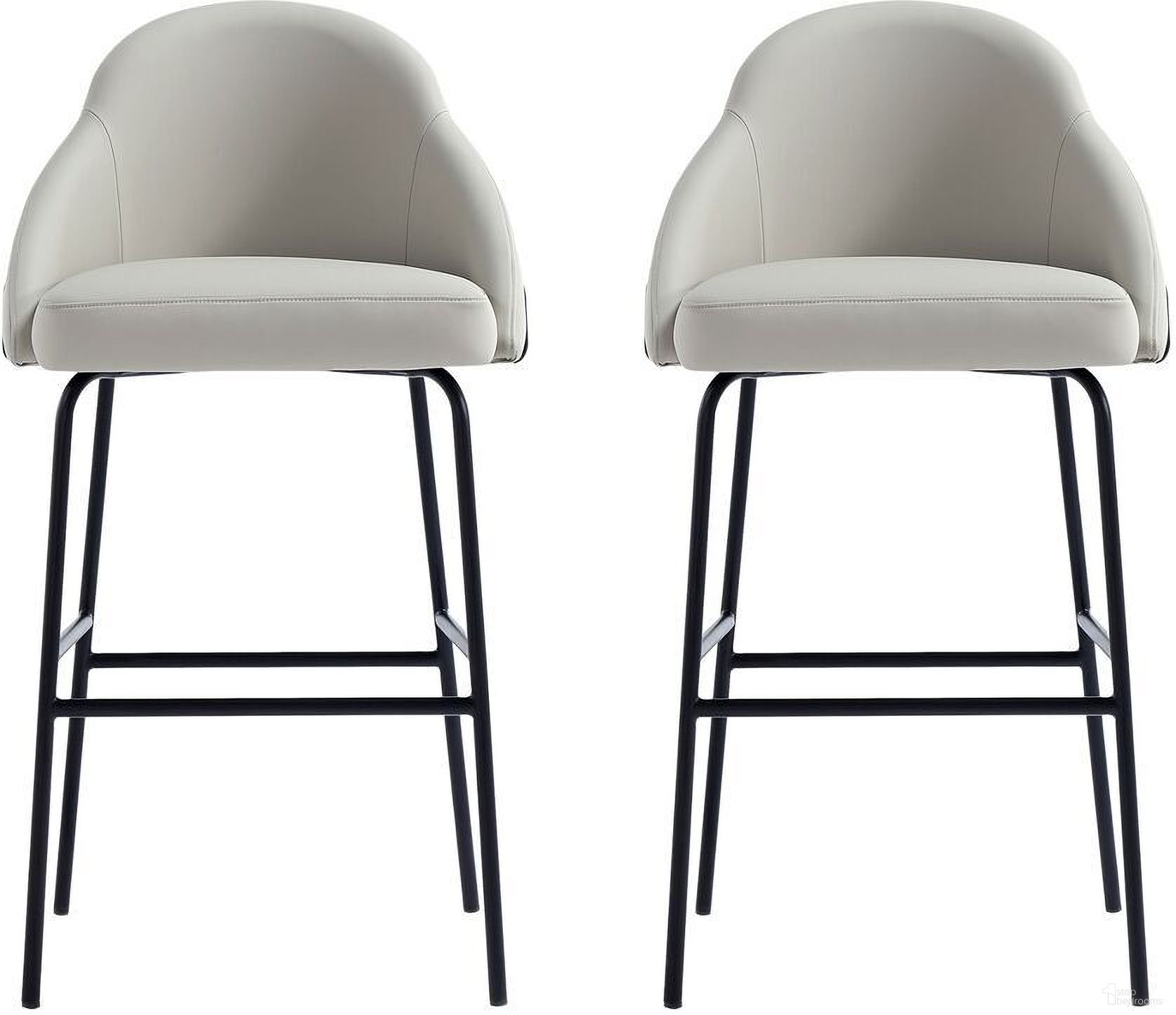 The appearance of Gracie Barstool Set of 2 In Stone and Black designed by Manhattan Comfort in the modern / contemporary interior design. This stone/black piece of furniture was selected by 1StopBedrooms from Gracie Collection to add a touch of cosiness and style into your home. Sku: BS022-BST;BS022-BST. Material: Steel.