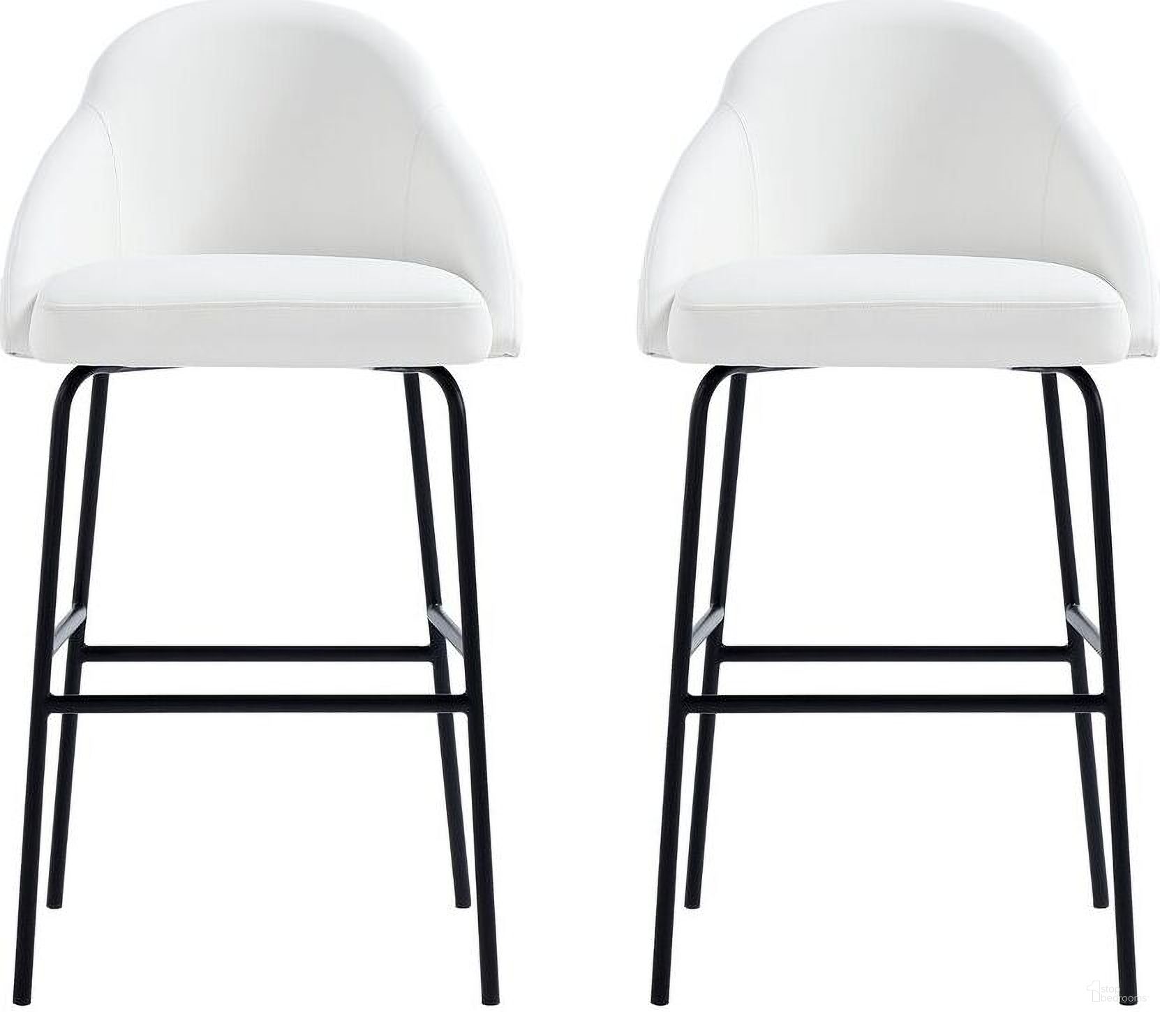 The appearance of Gracie Barstool Set of 2 In White and Black designed by Manhattan Comfort in the modern / contemporary interior design. This white and black piece of furniture was selected by 1StopBedrooms from Gracie Collection to add a touch of cosiness and style into your home. Sku: BS022-BWH;BS022-BWH. Material: Steel.