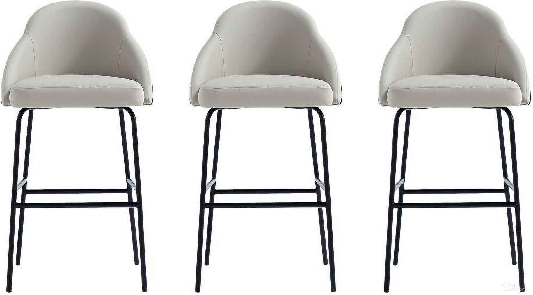 The appearance of Gracie Barstool Set of 3 In Stone and Black designed by Manhattan Comfort in the modern / contemporary interior design. This stone/black piece of furniture was selected by 1StopBedrooms from Gracie Collection to add a touch of cosiness and style into your home. Sku: BS022-BST;BS022-BST;BS022-BST. Material: Steel.