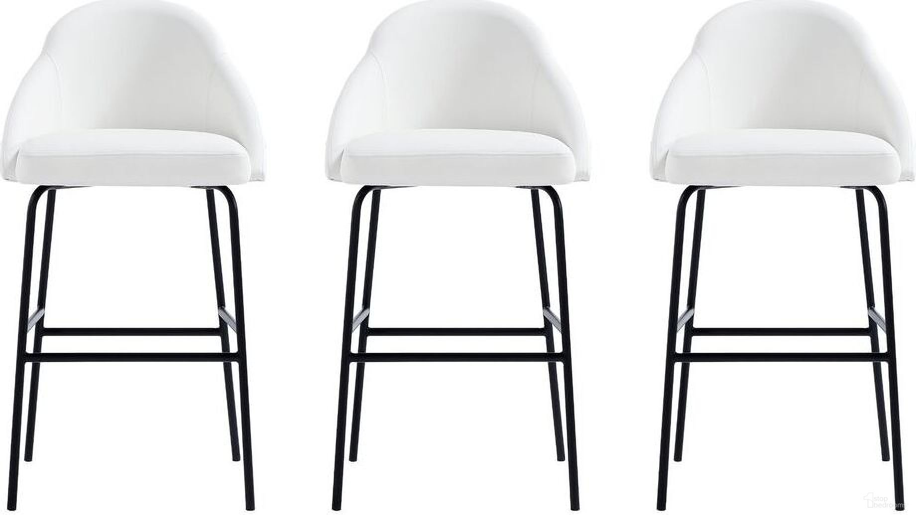 The appearance of Gracie Barstool Set of 3 In White and Black designed by Manhattan Comfort in the modern / contemporary interior design. This white and black piece of furniture was selected by 1StopBedrooms from Gracie Collection to add a touch of cosiness and style into your home. Sku: BS022-BWH;BS022-BWH;BS022-BWH. Material: Steel.