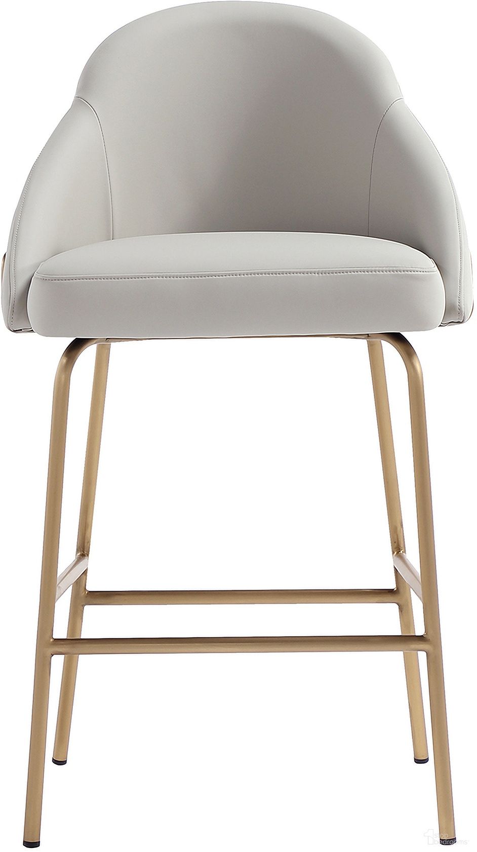 The appearance of Gracie Counter Stool In Stone and Gold designed by Manhattan Comfort in the modern / contemporary interior design. This stone and gold piece of furniture  was selected by 1StopBedrooms from Gracie Collection to add a touch of cosiness and style into your home. Sku: CS019-GST. Material: Steel.