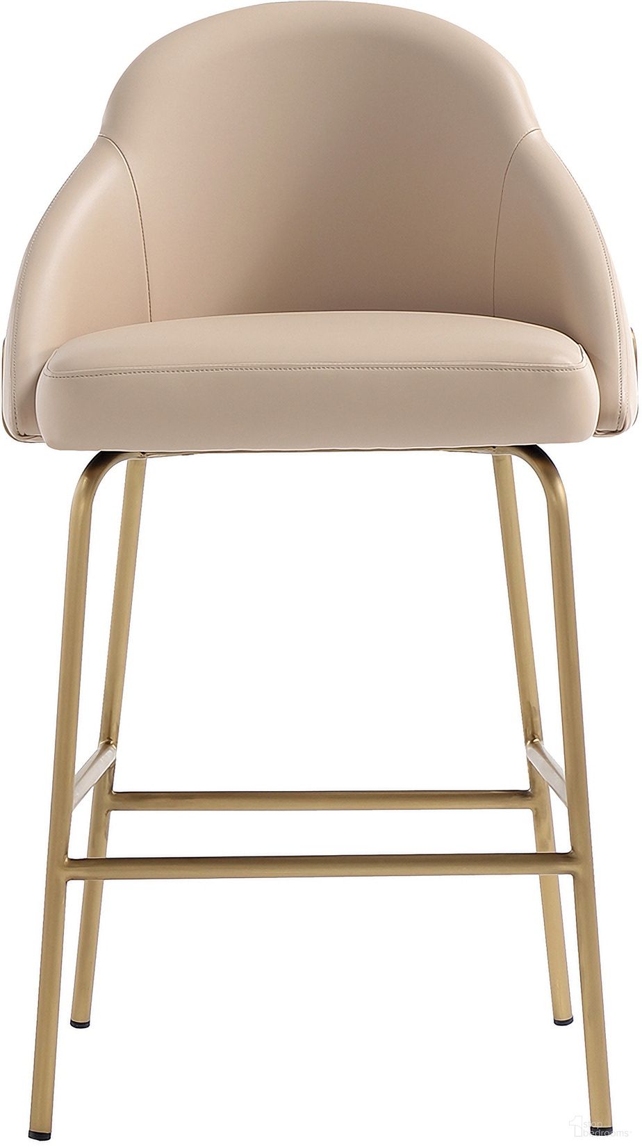 The appearance of Gracie Counter Stool In Tan and Gold designed by Manhattan Comfort in the modern / contemporary interior design. This tan and gold piece of furniture  was selected by 1StopBedrooms from Gracie Collection to add a touch of cosiness and style into your home. Sku: CS019-GTN. Material: Steel.