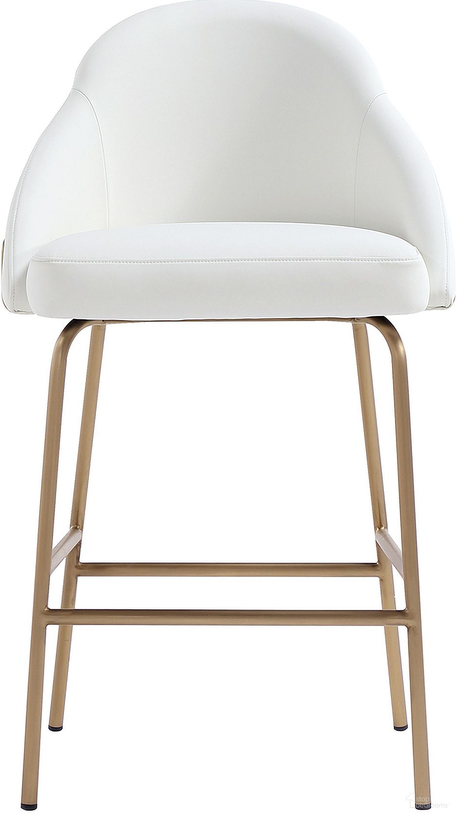 Gracie Counter Stool In White and Gold
